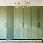 Desain Lemari Ayun 6 Pintu Kontemporer Hijau Zaitun