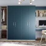 Desain Lemari Ayun Kontemporer dengan 6 Pintu dan Finishing Suede