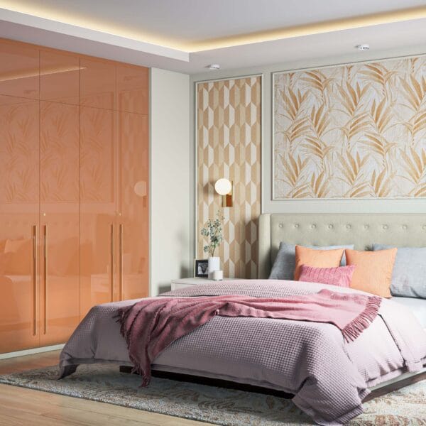 Desain Lemari Ayun 6 Pintu Tangerine High Gloss