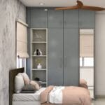 Desain Lemari Ayun 3 Pintu Warna Silver Frost