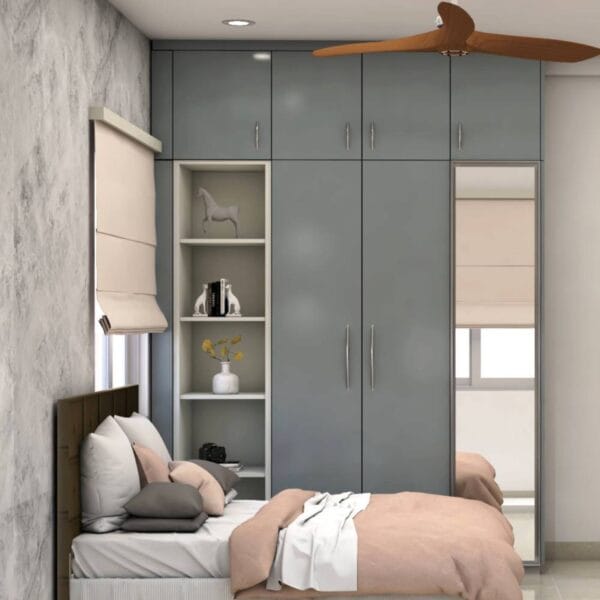 Desain Lemari Ayun 3 Pintu Warna Silver Frost