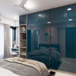 Lemari Geser Shore Blue 2 Pintu Modern