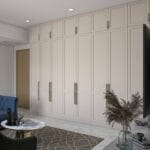 Desain Lemari Ayun Satin Pasir 9 Pintu Modern