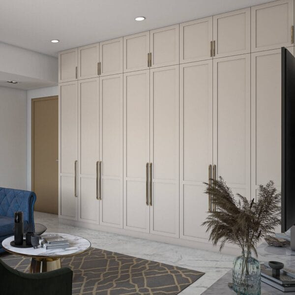 Desain Lemari Ayun Satin Pasir 9 Pintu Modern