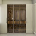 Lemari Ayun 5 Pintu Champagne Kontemporer: Desain Mewah & Elegan