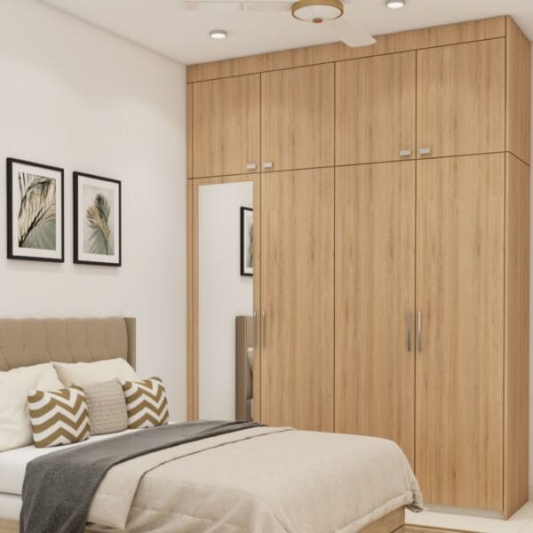 Lemari Ayun 4 Pintu Kayu Modern Cermin: Desain Ringan & Elegan