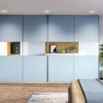 Lemari Pintu Geser Biru Danube 4 Pintu Modern: Desain Impian Anda