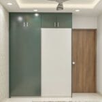 Lemari Geser 2 Pintu Modern: Hijau & Putih Dingin Impian
