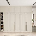 Lemari Pakaian Ayun 5 Pintu Kontemporer Pine Loteng