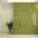 Lemari Ayun 4 Pintu Hijau Kapur Modern | Custom Size & Model